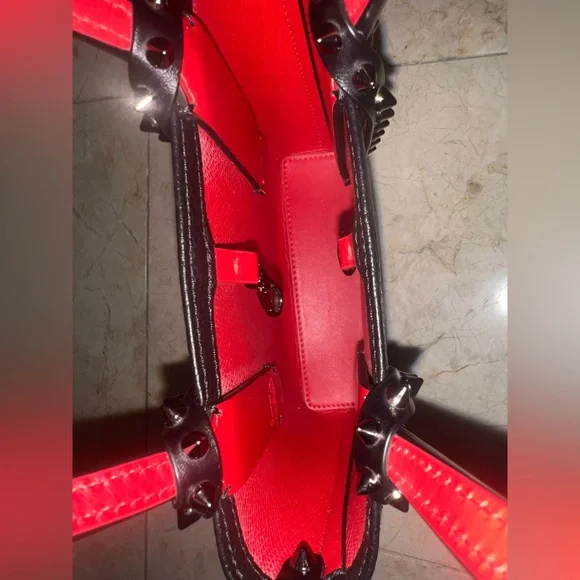 Christian Louboutin Cabata Mini Spiked Tote Black/Red | Sold Out Online | NWOT - Picture 11 of 12